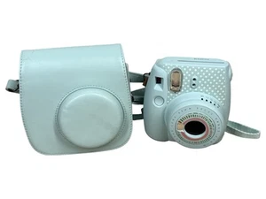 Fujifilm Instax Mini 9 Instant Film Camera Blue w/ Stickers & Carry Case Tested - Picture 1 of 3