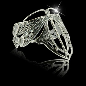 Jugendstil Art Nouveau Libelle Armreif 925er Silber Schmuck Art Nouveau Neu - Picture 1 of 2