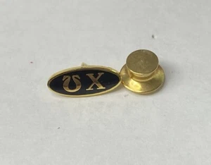 Chi Omega Pledge Pin Black & Gold Lapel Pin - Picture 1 of 6
