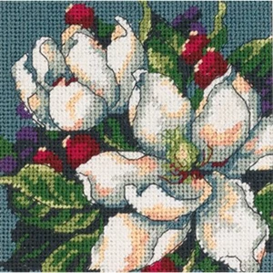 Abmessungen Mini Nadelstich Kit 5""x5"" Magnolien 14 Netz Farbe Leinwand - Bild 1 von 1