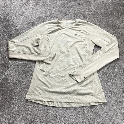 Camisa Columbia Omni Wick Active Top Mediana Beige Estampado Pulgar Cuello Redondo Foto 1 de 4