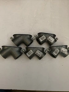 ELEKTROROHR 1" GEWINDE STARR DRUCKGUSS ZUGBOGEN 90° 5er-Set - Bild 1 von 4