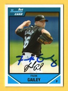 2007 Bowman Draft Draft Picks #BDPP39 Frank Gailey RC - Hand Signed Auto