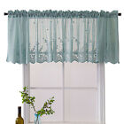 Window Curtain Voile Kitchen Closet Curtain Cafe Lace Valance Short Panel