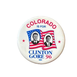 1996 Bill Clinton for President Colorado 50 State 1.5" Button Al Gore Pinback - Picture 1 of 2