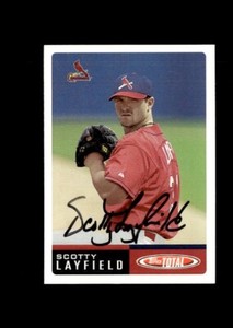 Scotty Layfield Cardinals 2002 Topps Total authentic autographed card