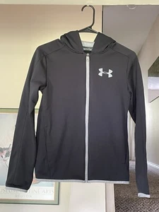 Under Armour Performance Jacket Kids Youth Large Hooded Sweatshirt Zip Up - Picture 1 of 4