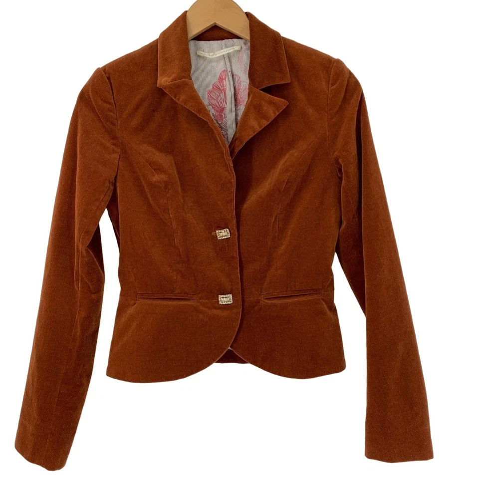 Chaqueta de montar de terciopelo Twelth Street Cynthia Vincent para mujer talla pequeña Spice 3913 Foto 1 de 4