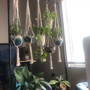 5 Piece Set Macrame Plant Hangers Macrame Plant Hanger With Hooks - Picture 1 of 12