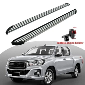 2PCS Running Boards Fit For HILUX REVO 2015-2022 Nerf Bars Side Steps - Picture 1 of 5