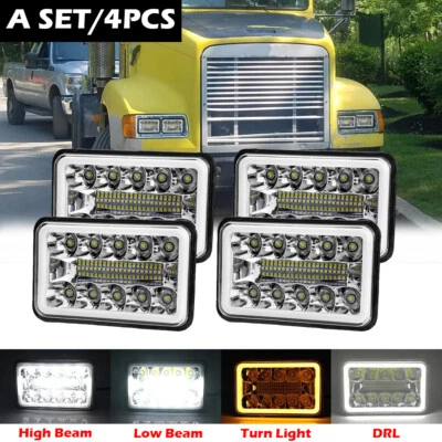 Faros LED de haz sellado alto/bajo de luz de 4x6"" para Freightliner FLD 120 112 4 piezas Foto 1 de 4