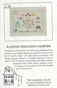Random Thoughts Sampler ~ The Sampler House - Embroidery Pattern - Picture 1 of 2