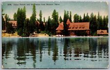 Lake Tahoe Nevada California c1910 Postcard Tahoe Tavern The Casino from Steamer