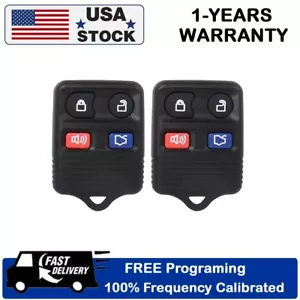 2 New Remote Keyless Entry Replacement fit for Ford Mercury 4 Button Key Fob - Picture 1 of 12