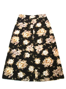 Propose Flower Women's Girls Skirt Size M Floral Black #E2 $ - Picture 1 of 4