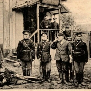c1913 Russian German Military RPPC* Postcard Soldiers Leibitsch Thorn Hill - Picture 1 of 3
