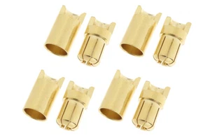 (1,49 EUR/Stück) Steckverbinder 6,5mm Goldkontakt Stecker und Buchse (4 Paar) - Bild 1 von 1