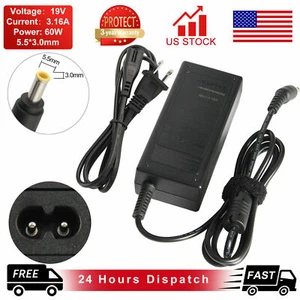 60W For Samsung NC110 N130 N145 N150 NC10 NP-N110 NP-N130 Laptop Charger Adapter - Picture 1 of 10