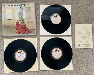 ASD 331-333 Bizet Carmen De Los Angeles Gedda Beecham C/G 3LP Box Set - Image 1 of 4