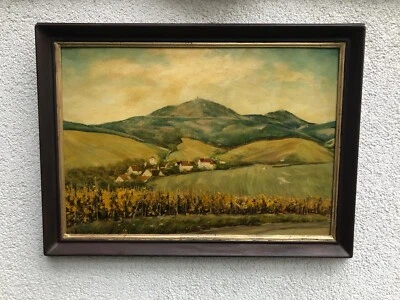 Altes Ölgemälde_Alfred Wiener  (Leipzig 1877 - 1958 Freiburg)_Burg im Kraichgau? - Bild 1 von 4