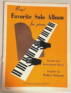 Álbum en solitario favorito de los niños 1957 de colección música de piano compilado Walter Eckard ¡63 páginas! - Imagen 1 de 7