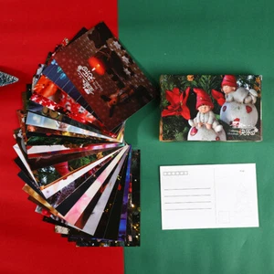 30 Pcs Holiday Merry Christmas Postcard Greeting New Year Card Dwarf 4*6 In - Picture 1 of 5