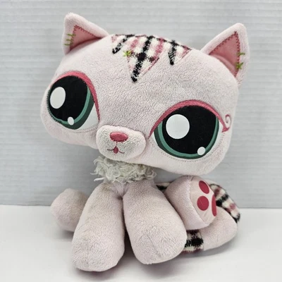 Littlest Pet Shop VIP Gato Rosa Pelúcia 2007 Hasbro Petshop RARO Bicho de Pelúcia 8" - Imagem 1 de 4