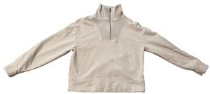 Athleta Seasoft 1/4 Zip Pop Over Top Sweatshirt XS Boned Long Sleeve Mock Neck - Picture 1 of 5