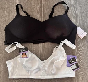 Confezione Reggiseno Donna Auden Bali Nero Bianco Senza Fili Taglia 40C - Foto 1 di 2