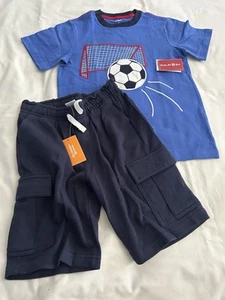 Gymboree Ready Set Go Niño Manga Corta Camiseta Y Carga Corta Conjunto 6 Nuevo Con Etiquetas - Imagen 1 de 6