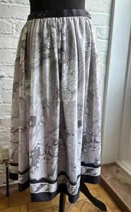 vintage full skirt in black and grey pattern size medium - Picture 1 of 7