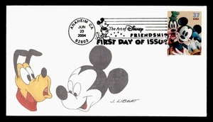 DR WHO 2004 FDC ART OF DISNEY FRIENDSHIP LIBERT HAND COLORED CACHET M40330 - Imagen 1 de 2