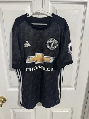Camiseta Adidas negra visitante Manchester United 2018 juvenil grande Pogba #6 Foto 1 de 4