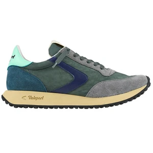 Scarpe Valsport Start Nylon Vintage Sneakers Uomo Grigio/Verde - Picture 1 of 7