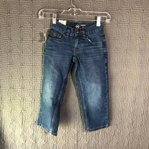 Wonder Nation Jeans Boy Size 4 NWT Blue Relaxed Elastic Adjustable Waist - Picture 1 of 12
