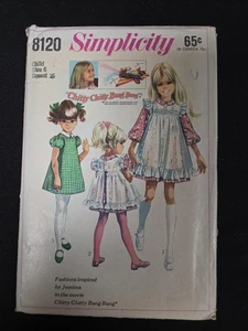 SImplicity #8120 Girls Jemima From Chitty Chitty Bang Bang Pattern Size 6 1969 - Imagen 1 de 3