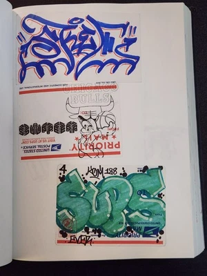 Banksy Arte Original Blackbook Página Graffiti Muerte NYC SUPS PEGATINA BOFETADA ÚNICA 228 Foto 1 de 4