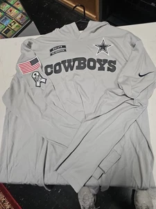 Camicia Dallas Cowboys Salute to Service Uomo XL Con Cappuccio Grigio - Foto 1 di 7