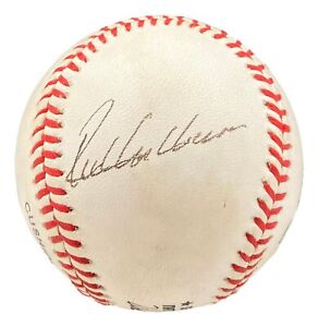 Richie Ashburn Rick Wise Al Holland Signed Official NL Baseball BAS AC22621