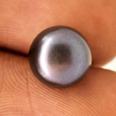 9 MM Natural Tahitian pearl Round Shape Certified Sparkling Gemstone - Image 1 of 4