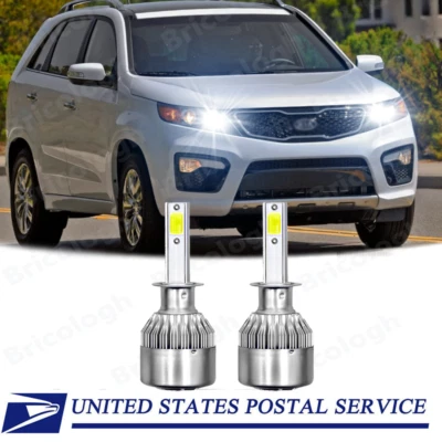 Kit de faros LED 2x H1 blanco 6000k bombillas de haz alto para KIA Sorento 2003-2013 Foto 1 de 4