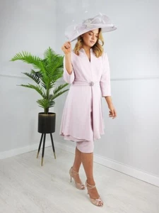 Veni Infantino Siz 16 Mother of Bride Blush Dress Pearl Layered New Embellished - Picture 1 of 13