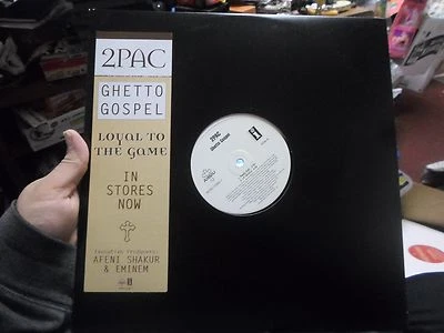 2PAC Ghetto Gospel LP Single Loyal to the Game Afeni Shakur & Eminem RARE - Image 1 of 4