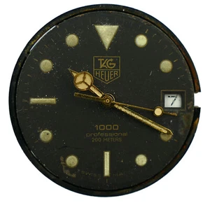 TAG HEUER 1000 PROFESSIONAL 200 METERS BLACK DIAL & 955114 MOVEMENT - Picture 1 of 2