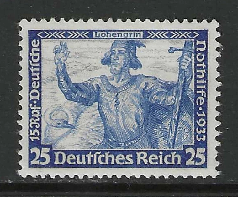 德国 1933 25+15 Pf. Wagner "Lohengrin" 发行完好**,405.00 美元 — 第 1/1 张图片