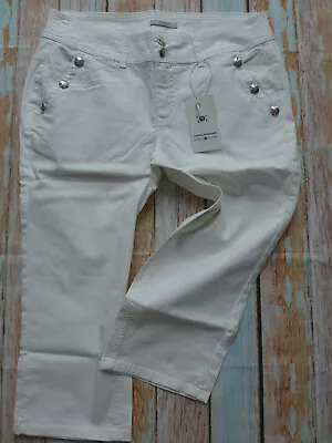 Jeans 7/8 Hose Tom Tailor Gr. 34 bis 50 weiß Knöpfe (413) - Bild 1 von 4