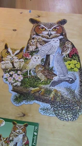 Bits and pieces 750pc Owl shaped Jigsaw 51cm by 69cm - Afbeelding 1 van 9