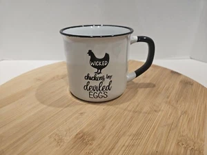 Wicked Chickens Lay Deviled Eggs Ceramic Coffee Cup Mug - Picture 1 of 11