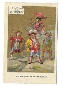 Malborough s'en va t'en guerre Chromo Chocolat de la Cie Française - Trade card - Bild 1 von 2