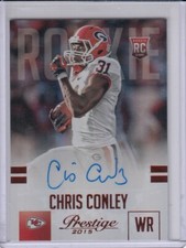 CHRIS CONLEY 2015 Prestige Rookie Auto Red #217 RC Bulldogs/Chiefs